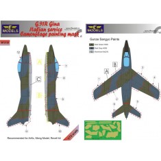 1/72 G.91R Gina Italian service Camo Mask for Airfix/Meng Model/Revell kit