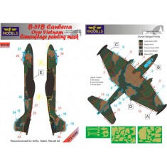 1/72 B-57B Canberra over Vietnam Camo Mask with decal for Airfix/Italeri/Revell