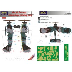 1/72 He 46 Prewar Camouflage Painting Mask for AML/RS Models kit