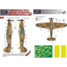 1/72 Hurricane Mk.I Battle of Britain Camo Mask A-scheme 30'' letter codes