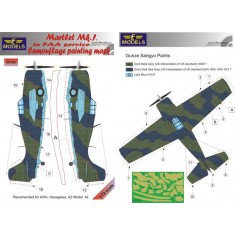 1/72 Grumman Martlet Mk.I FAA Camo Mask for Airfix/Hasegawa/AZ Model kit