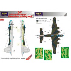1/72 Boeing B-17 Coastal Command Camo Mask for Airfix/Academy/Revell/Hasegawa
