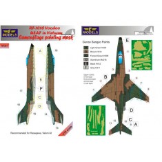 1/72 McDonnell RF-101C Voodoo USAF in Vietnam Camo Mask for Hasegawa/Valom kit