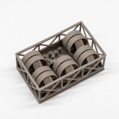 1/35 T-55 Burnt Road Wheel and Axle Set
