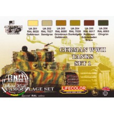 Acrylic Paint Set - WWII German Tanks Camouflage 1 (22ml x6)
