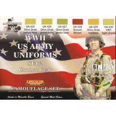 Acrylic Paint Set - WWII US Army Uniforms 2 (22ml x 6)