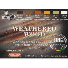 Acrylic Paint Set - Weathered Wood (22ml x 6)
