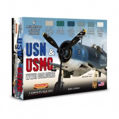 Acrylic Paint Set - WWII USN & USMC Colours (6x 22ml)