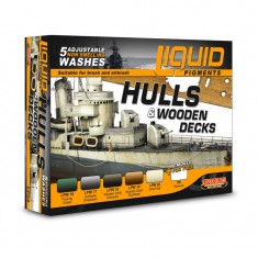 Liquid Pigments - Hulls & Wooden Decks (5 washes & 1 remover)