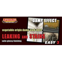 Easy 3 Acrylic Paint Set - Damp Effect Damp-Dark Mold Leaking & Stains (22ml x3)