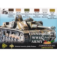 Acrylic Paint Set - WWII Finnish Army Camouflage (22ml x 6)