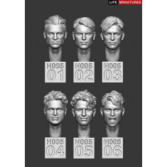1/35 Bare Heads Set No.2 (6pcs)