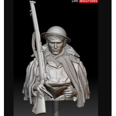 1/10 WWI British Letter To An Unknown Soldier 1916 Bust