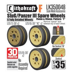 1/35 StuG/Pz III Spare Wheels 75mm & 95mm PATTERN F