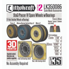 1/35 StuG/Pz IV Spare Wheels with Bearings Pattern Mix 2