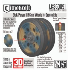 1/35 Panzer III 95mm Wheels for Dragon Kits
