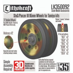 1/35 Panzer III 95mm Wheels for Tamiya Kits