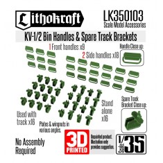 1/35 KV-1/2 Bin Handles and Spare Track Brackets