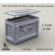 1/16 WWII US Army .50 M2 Ammunition Ammo Box - Opened
