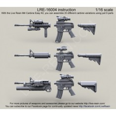 1/16 US Army M4 Carbine Easy Kit (3 guns)