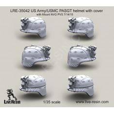 1/35 US Army/USMC PASGT Helmet with Cover with Mount NVG PVS 7/14/15 - Resin Parts