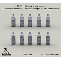 1/35 Plastic Water Bottles (10pcs, by Transparent Resin)