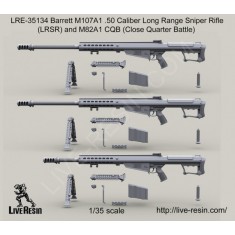 1/35 Barrett M107A1 .50 Caliber Long Range Sniper Rifle (LRSR) and M107A1 CQB