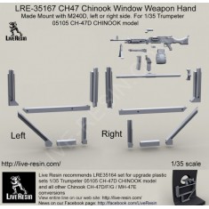 1/35 CH47 Chinook Window Weapon Hand Made Mount with M240D for Trumpeter #05105