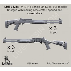 1/35 M1014 (Benelli M4 Super 90)Tactical Shotgun w/Loading Accelerator Opened & Closed Stock