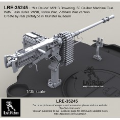 1/35 WWII M2HB Browning .50 Calibre Machine Gun with Flash Hider in Korean War,Vietnam War