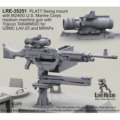 1/35 M240G on Platt Swing Mount w/US Marine Corps Medium MG w/Trijicon TA648MGO for LAV-25