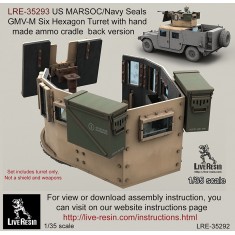 1/35 US MARSOC/Navy Seals GMV-M Six Hexagon Turret with Hand Made Ammo Cradle Back Version
