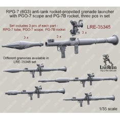 1/35 RPG-7 (6G3) Anti-tank RPG Launcher w/PGO-7 Scope & PG-7B Rocket (3pcs)