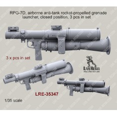1/35 RPG-7D Airborne Anti-tank Rocket-propelled Grenade Launcher (closed, 3pcs)