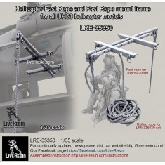 1/35 Helicopter Fast Rope & Fast Rope Mount Frame for UH60 Helicopter