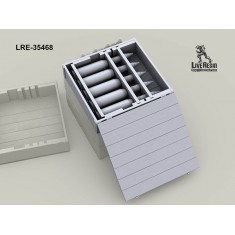 1/35 Russian Ammo Boxes with 57mm Shells, Opened, for S-60 57mm AA Gun