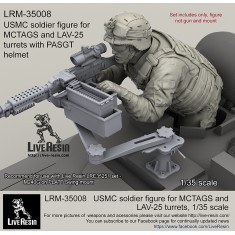 1/35 USMC Soldier for MCTAGS and LAV-25 Turrets with PASGT Helmet 