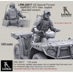 1/35 US Special Forces/MARSOC ATV Rider (seated) [Bearded Version]