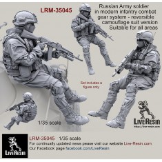 1/35 Russian Soldier in Modern Infantry Combat Gear System in Reversible Camo Suit V7