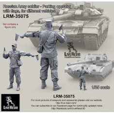 1/35 Russian Soldier - Parking Operator with Flags