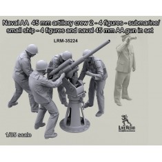 1/35 Naval AA 45mm Artillery Crew #2 (4 Figures) for Submarine/Small Ship 