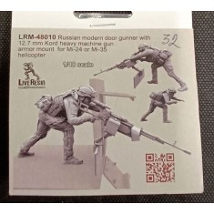 1/48 Russian Door Gunner w/12.7mm Kord Armor Mount for Mi-24/Mi-35 Helicopter
