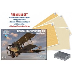 1/32 Hansa Brandenburg C.I 129-229 with Decals and Turnbuckles [Premium Set]