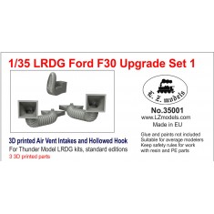 1/35 LRDG Ford F30 Upgrade #1 Air Vent Intakes, Hollowed Hook for Thunder Model 35304