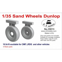 1/35 CMP/LRDG Sand Wheels Dunlop 10.5x16