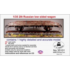 1/35 Russian 20t Low Sided Wagon (Full kit)