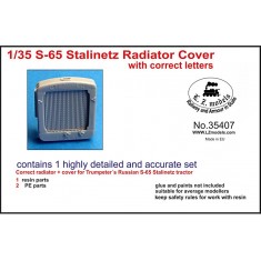 1/35 Russian Stalinetz S65 Radiator Cover with Correct Letters for Trumpeter kit
