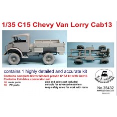 1/35 C15 Chevy Van Lorry Cab13 with 2x4 Drive Conversion parts