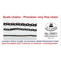 Scale Chains - Very Fine Blackened Chain (50cm)