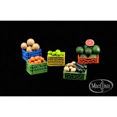 1/35 Plastic Crates (5pcs) with Fruits